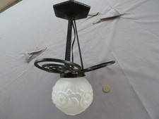 Ancien lustre Art Déco en fer