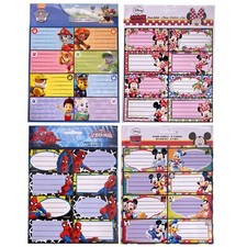 16 Étiquettes X Adhésif Personnalisable Avec Nom Livres Cahiers Enfants École