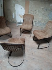 4 CHAISES VINTAGE WILLY RIZZO POUR CIDUE