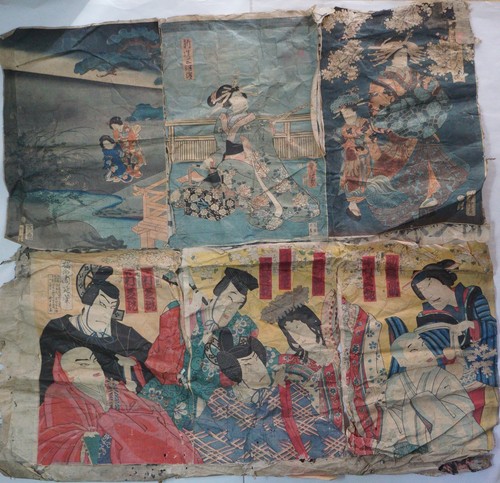 Ancienne estampe japonaise - , sur