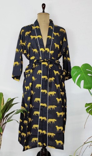 Robe coton longue kimono - coton,