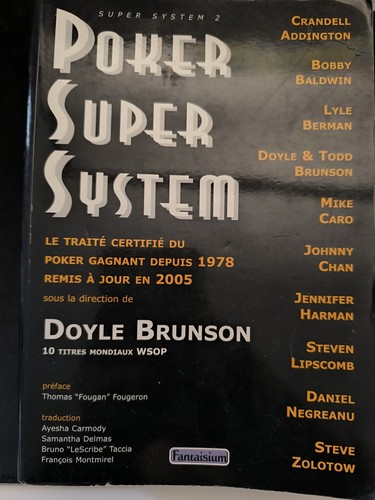Livre poker super system doyle - super,