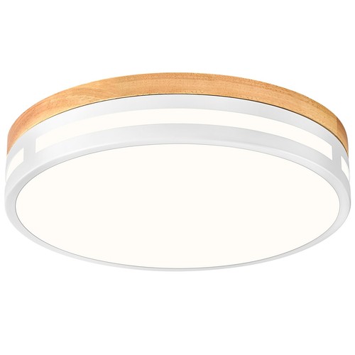 Bois plafonnier led moderne - bois,