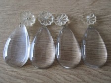 4 Pampilles en cristal de 7 cm