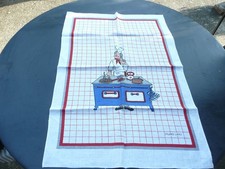 torchon ancien vintage en lin