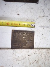 Plaque de chassis Renault NN 9425