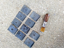 ANCIEN OUTIL - POCHOIR CHIFFRES DE 0 A 9 EN ZINC -