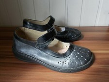 Chaussures plates babies ballerines cuir noir TAURUS BIO CONFORT 38