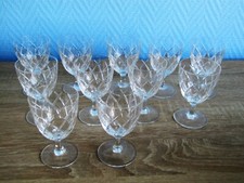 11 verres a vin en cristal fin
