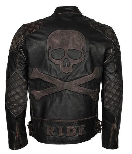Veste moto skull - de, bones