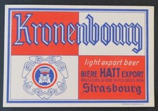 BUVARD KRONENBOURG Bière HATT Strasbourg beer Blotter