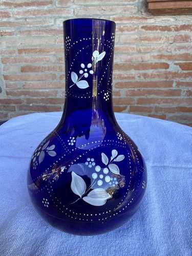 Vase soliflore verre bleu - soliflore, en