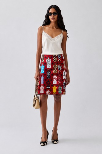 Jupe crayon moschino rouge - crayon,