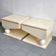 PAIRE DE CHEVETS VINTAGE 1980 DE ERIC MAVILLE & JEAN-CLAUDE MAHEY ASPECT NACRE