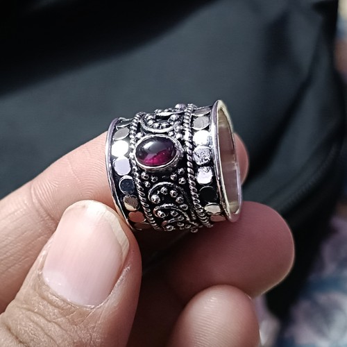 Bague mozambique grenat rouge