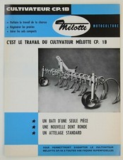 prospectus brochure Mélotte cultivateur jardinage motoculture tracteur tractor