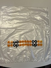 Rare ancien Grand sac En Plastique publicitaire Supermarché Coop Année 1970