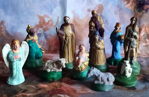 Antique creche noel - creche, de