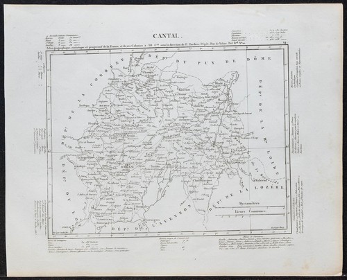 1840 cantal carte - cantal,