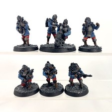 x6 Death Korps of Krieg Engineers Squad & Mole launcher Résine - finecast Wa
