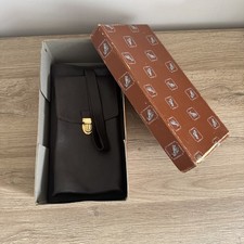 Sacoche cuir  VINTAGE An 70's 80's LE TANNEUR  Accessoire voiture Carte Routière