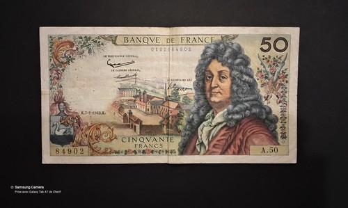 Billet banque 50fr - de, racine