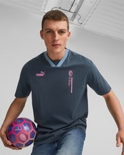  Ac Milan Puma Loisirs T-shirt Blue Culture V neck 2023 24 