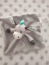 DOUDOU PLAT ANE GRIS BLANC