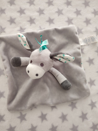Doudou plat ane gris - plat,