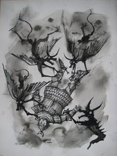 CIRY MICHEL DESSIN À L'ENCRE