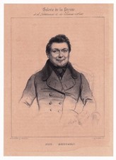 Lithographie Eugène Briffault Périgueux Dordogne Publiciste Homme de Lettres