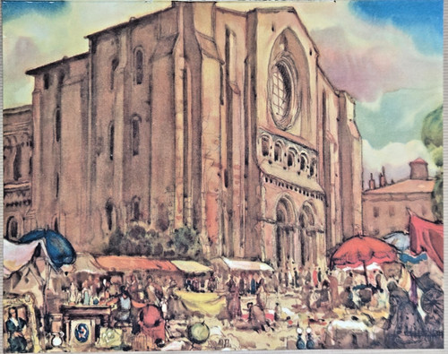 Estampe 1933 toulouse - estampe,