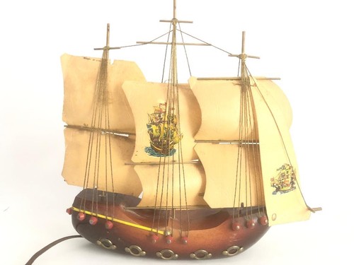 Bateau lampe voilier - , bois