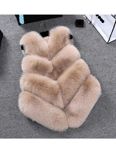 Gilet manteau fourrure - manteau, en