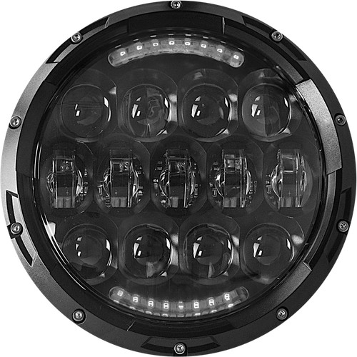 Cyron headlight black - cyron, 7"