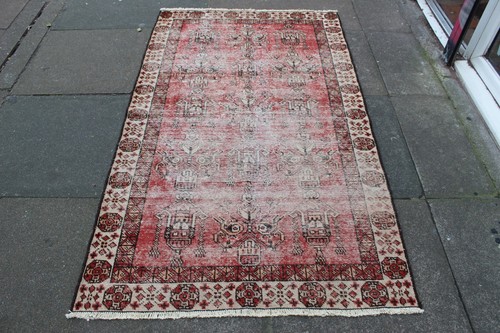 Tapis vintage oriental - oriental, fait