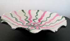 Coupe céramique signée HC forme mouvementée  Vallauris 1960