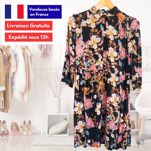 Robe fluide fleurs japonaises - robe,