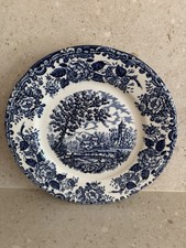 assiette ancienne Vintage Bleu
