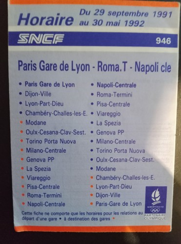 Fiche horaire sncf - fiche,