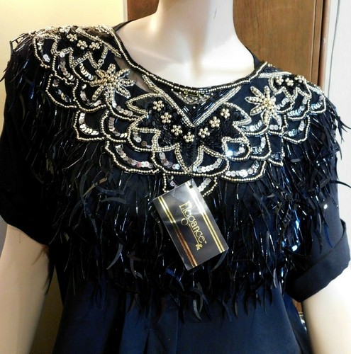 Nwt élégance col fancy noir - nwt,