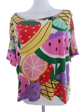 Lazy Oaf  T. M/L Coloré Blouse Coton 100% Manche courte Oversize