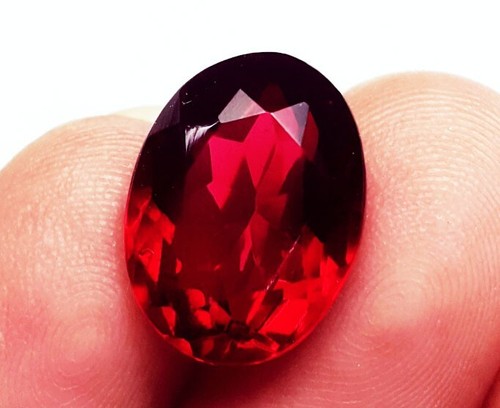 Rhodolite grenat rouge coupe - rhodolite,