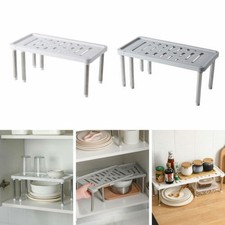 Étagère de cuisine empilable étagère insert placard étagère organisateur vaisselle fournitures