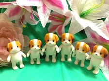 ?? LOT Sylvanian Families 6 Figurines ?RARE Sylvanian  Famille CHIEN  !???