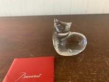 2 chats en cristal de Baccarat