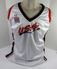 Maillot De Basket Blanc Émis Par L'Équipe USA Des Années 1990 24 DP55790