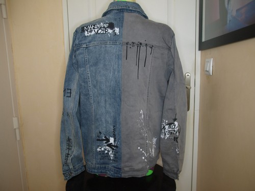 Blouson jean color - en, bi-color