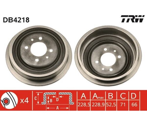 Tambour frein essieu - de,