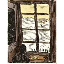 COTTAVOZ André - Lithographie originale "Paradis - 8" 27x20cm - 1962